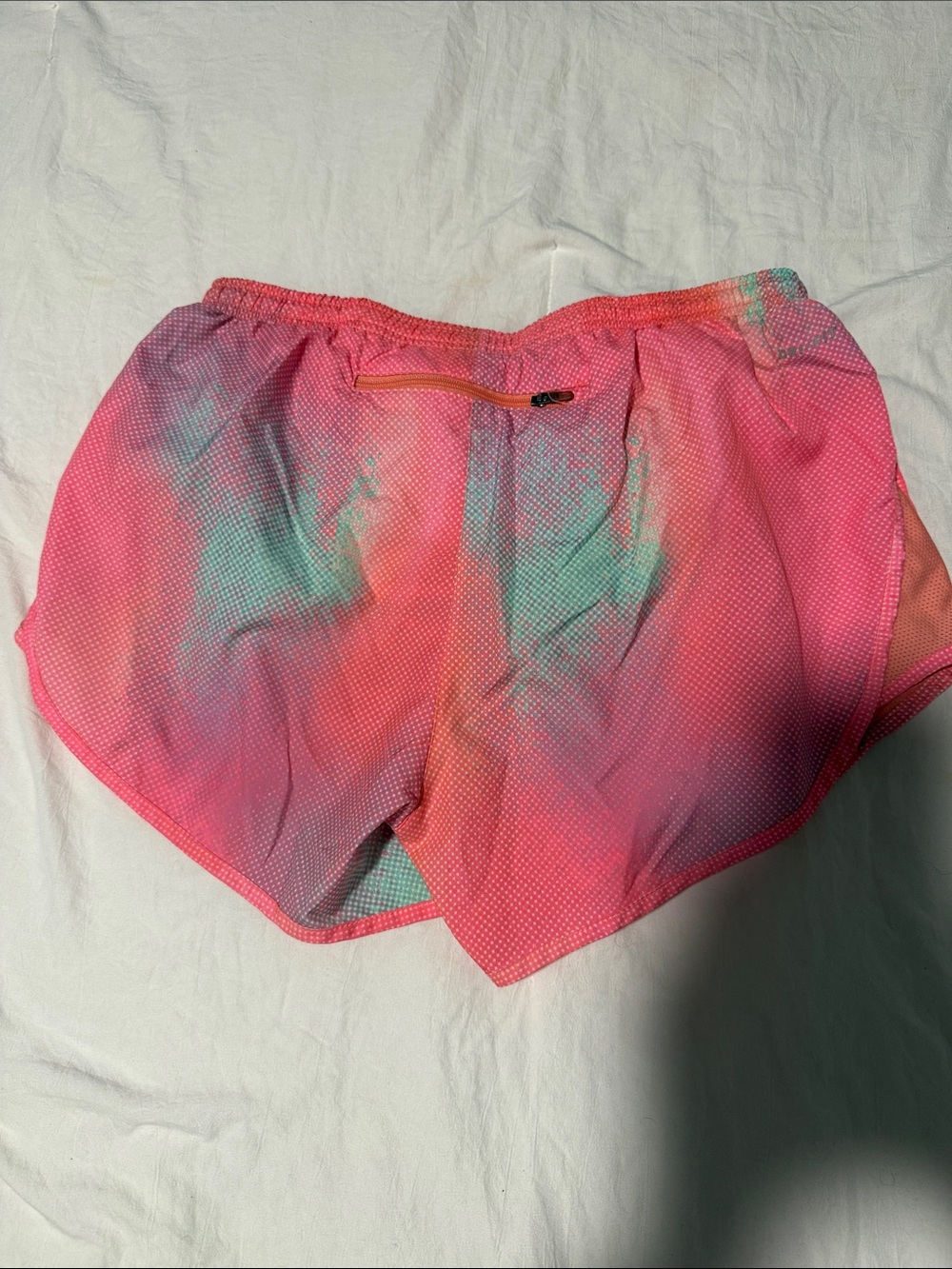 Nike Women’s Neon Yellow, Coral and Pink Tie-Dye Running Shorts Lot of 3 Size S - Picture 5 of 11